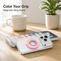 Support de téléphone magnétique pliable N52 ultra-résistant pour iPhone, support pivotant à 360 degrés, design contrasté coloré