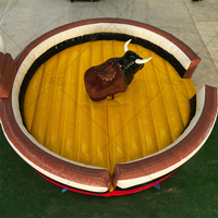 Machine de Bullfighting Gonflable Intérieur/Extérieur pour Adultes - Jeux de Taureau Mécanique, Manège Rotatif Extravagant, Divertissement Ludique en PVC