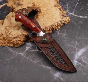 سكاكين وإكسسوارات المطبخ سكين من الفولاذ الدمشقي للتخييم والصيد بمقبض من خشب الورد سكين جزار وطاهي للمطبخ - Product Image 2