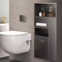 Étagère murale en acier inoxydable 304, design monobloc sans soudure, antirouille, boîte de rangement pour salle de bain, douche, hôtel