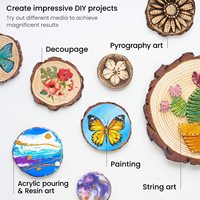 Kit de tranches de bois naturelles écologiques, cercles de taille personnalisée, disques de bois non finis, pour peinture DIY, artisanat, décorations de Noël, mariages