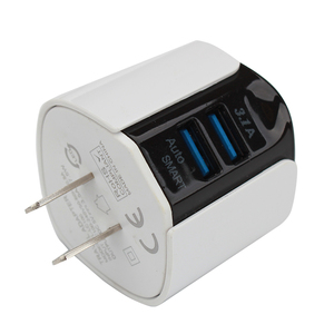 <span class=keywords><strong>Cargador</strong></span> <span class=keywords><strong>Usb</strong></span> <span class=keywords><strong>doble</strong></span> de carga rápida 2.4A, luz Led nocturna de atenuación de 4 engranajes, adaptador de pared para teléfono móvil, UE, EE. UU., Reino Unido - Product Image 4