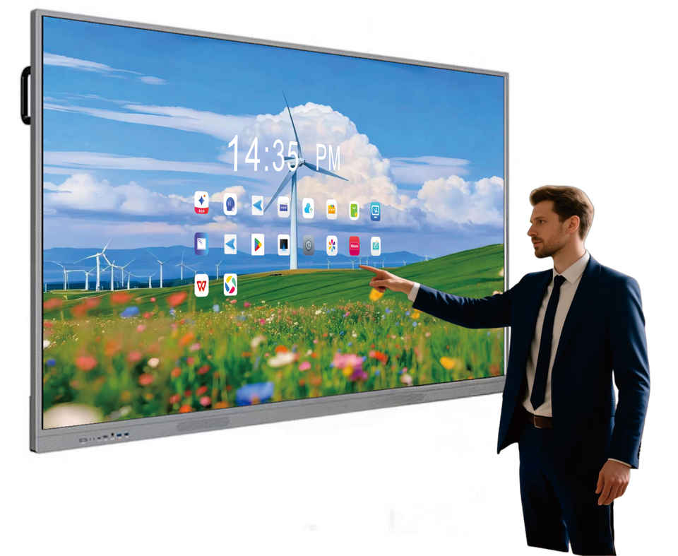 55/65/75/86/98 Inch Finger Multi Touch Screen Smart LCD Display Meeting ...