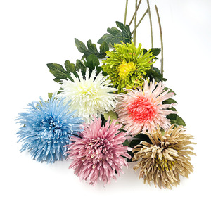 Flores de Crisantemo con Forma de Garra de Dragón Artificiales de 72 cm, Flor de Seda para Decoración del Hogar, Accesorios de Fotografía de Bodas - Product Image 1