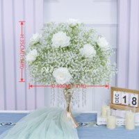 Boule de fleurs artificielles de 30 cm pour décoration extérieure, mariage, fête, événement, centre de table en soie 5D verte