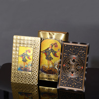 Cartes de tarot authentiques les plus vendues, jeu de table, feuille d'or, PET, imperméables, tarot de jeu
