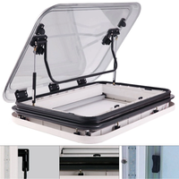 Fenêtre de toit pour camping-car 700*500 en alliage d'aluminium, double vitrage, verre anti-UV, moustiquaire, pare-soleil 70