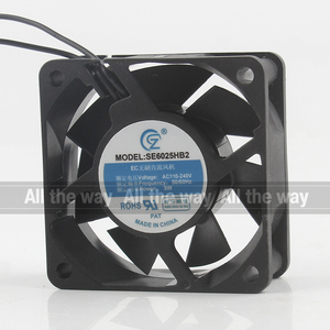 Nouveau ventilateur de refroidissement axial SE6025HB2 <span class=keywords><strong>SHEN</strong></span> <span class=keywords><strong>ZHOU</strong></span> KU RUI AC110-240V 50/60Hz 5W DC EC 6025 60X60X25MM 6CM à grand volume d'air pour armoire - Product Image 2