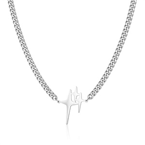 สร้อยคอชุบทองคำแท้แฟชั่นสวยงาม สร้อยคอจี้รูปดาวสแตนเลส - Product Image 1