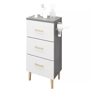 Wholesale Salon Furniture Equipment White Wood Salon Barber <b>Trolley</b> Cabinet for Hair Salon With Drawers - Product Image 5