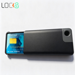 Porte-cartes escamotable avec déverrouillage par empreinte digitale, portefeuille anti-RFID en plastique et alliage d'aluminium, étui fin pour cartes de visite pour hommes - Product Image 4