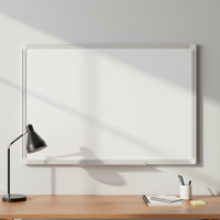 Tableau d'affichage magnétique en aluminium 60x45cm et feutre mural pour appartement, bureau, cuisine et école