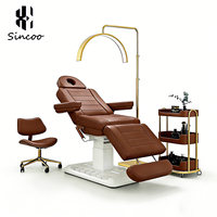 Lit de massage électrique réglable pour salon de beauté, spa, avec 3/4 moteurs, table de traitement de spa, chaise de massage, lit de beauté cosmétique
