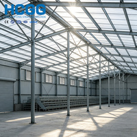 Structure en acier préfabriquée sur mesure pour abri d'élevage, bâtiment d'entrepôt agricole personnalisé pour bétail et volailles, installation rapide