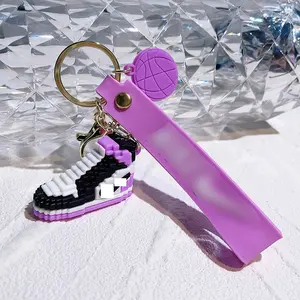 Sneaker PVC móc chìa khóa Mini Giày Keychain 3D Sneakers Móc chìa khóa số lượng lớn PVC Mặt Dây Chuyền Chìa Khóa Phụ Kiện Sneakers quyến rũ Giày bóng rổ