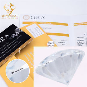 Piedra moissanita suelta de 1, 2 y 3 quilates con certificado GRA. Diamante moissanita VVS redondo de forma elegante y color. - Product Image 3