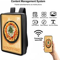 Mochila Publicitaria Pyimgus de Moda para Servicios Empresariales, Impermeable IP65, con Cierre de ABS, Entrada USB/App/CMS, 1000nits de Alta Luminosidad