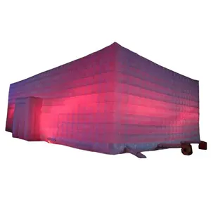 LEDライト大型マーキーテント屋外イベントパーティーインフレータブルテントインフレータブルキャンプキューブテント