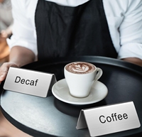 Panneaux de table personnalisés en acier inoxydable |   Panneaux de présentation réutilisables pour café, thé et boissons pour restaurant, buffet, banquet, mariage