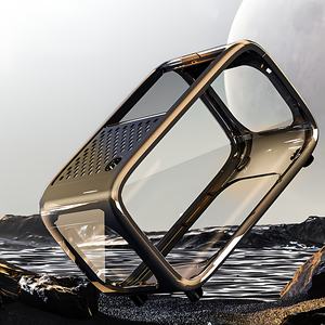 Grand aquarium panoramique transparent moderne, design rectangulaire intégré pour la décoration de bureau - Product Image 5