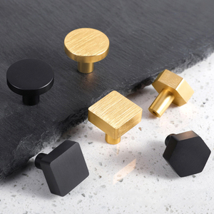 现代单孔金属小把手球衣柜门把手橱柜抽屉床头柜黑色金色 - Product Image 4