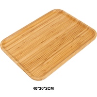 Set Nampan Sajian Ramah Lingkungan Kelas Komersial dari Bambu OEM Logo Kustom Serbaguna untuk Makanan Cepat Saji Hotel