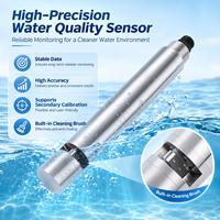 Capteur de qualité de l'eau pour nitrate et azote par spectroscopie UV en ligne, RS485 4-20mA avec brosse de nettoyage automatique pour eaux usées
