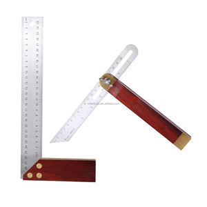 300 мм угол L-образная квадратная линейка с деревянной ручкой - Product Image 2