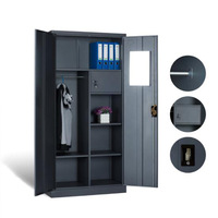 Meubles de bureau modernes, armoire de rangement en métal avec étagères réglables pour une organisation efficace à l'école et à la salle de sport