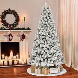 Arbre de Noël artificiel réaliste, dense, pré-éclairé, fortement floqué, blanc chaud, LED, personnalisé OEM, vente en gros - Product Image 5