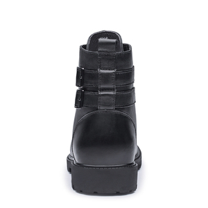 Bottes Martin pour hommes, style Derby, Oxford, Chukka, pour uniforme, affaires, extérieur, en cuir de vache véritable, mi-hautes, avec doublure en polaire épaisse et coton - Product Image 3