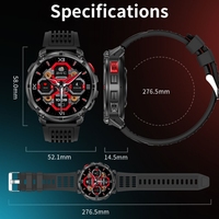 2025 Neuerscheinung HT33 Smartwatch Outdoor-Armbanduhr IP68 Wasserdicht 1100 mAh Großer Akku Kompass Taschenlampe Sportuhr
