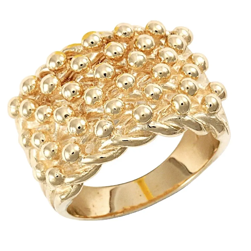 Custom chunky nugget ring jewelry 18k gold plated keeper rings