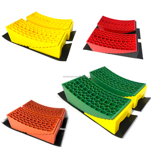 Ensemble de rampes de mise à niveau <span class=keywords><strong>pour</strong></span> caravane, rampes de mise à niveau robustes <span class=keywords><strong>pour</strong></span> <span class=keywords><strong>camping</strong></span>-cars, remorques, lot de 2, comprend des cales de mise à niveau - Product Image 3