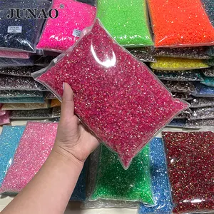 JUNAO Wholesale 2mm 3mm 4mm 5mm 6mm 92 Colors Round Strass Resin Crystal Flatback AB Rhinestones For DIY Crafts