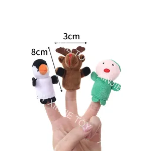 Benutzer definierte verschiedene weiche Plüsch Finger Handpuppe Spielzeug 8CM kuschel ige Plüsch Tier Finger puppen interaktives Spielzeug für Eltern und Kinder