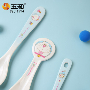 Wuhe Children's Spoon Doraemon Design Melamine Bpa Free For Baby Feeding 0-12 Months - Product Image 2