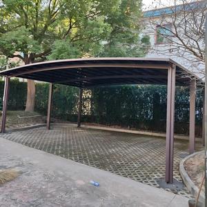 Moderno Lussuoso Carport Doppio per Auto da Esterno, Tettoia per Parcheggio in Lega di Alluminio con Lastra PC Spessa - Product Image 1