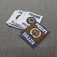 Marque de créateur personnalisé Sac Jeans Etiquettes de vêtements Textile Cou Tissu Etiquettes tissées haute densité de luxe pour vêtements