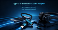 Adaptateur Convertisseur DAC pour Casque en Alliage de Zinc Type-C 3,5 mm pour iPhone 15/15 Pro Max