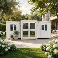 Maison conteneur modulaire dépliable - Marque JRX, design moderne du milieu du siècle, 20ft/40ft, pour bureau, magasin, hôtel, villa, structure sandwich