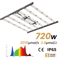 Lampe de culture LED commerciale 720W à 6 barres Samsung, spectre complet, haute intensité PPFD, pour serre et culture verticale