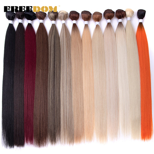 Extension per Capelli Lisci Tinti in Fibra Sintetica Resistente al Calore per Ciocche Bionde e Marroni 28-32 Pollici Lunghezza 200g/pz Punte Piene - Product Image 2
