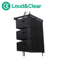Speaker Line Array Aktif Dual 12 Inch 1000W RMS 131dB SPL Maksimum Kayu Lapis Audio Profesional untuk Panggung Konser Acara