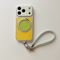 Coque de téléphone texturée assortie aux couleurs pour iPhone 17, support magnétique rotatif à 360 degrés pour Apple 18 avec dissipateur de chaleur 16 15