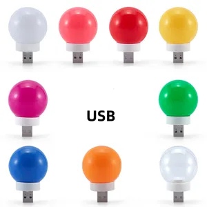 Led 창조적 인 야간 조명 휴대용 미니 USB 작은 원형 전구 G45 작은 선물 다채로운 분위기 빛 도매