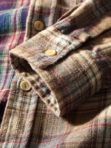 <span class=keywords><strong>Camicia</strong></span> <span class=keywords><strong>giapponese</strong></span> a maniche lunghe a scacchi retrò per gli uomini primavera e autunno giacca a giuntura ampia per la <span class=keywords><strong>camicia</strong></span> a quadri Casual da <span class=keywords><strong>uomo</strong></span> in cotone - Product Image 5