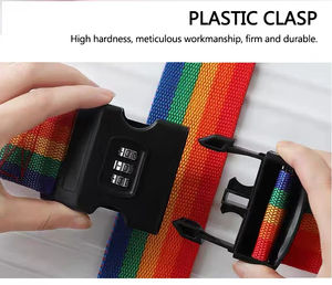 Nylon ajustável Bagagem Bagagem Mochila Mala Bagagem Strap Bagagem <span class=keywords><strong>Rainbow</strong></span> Belt Bagagem Strap - Product Image 2