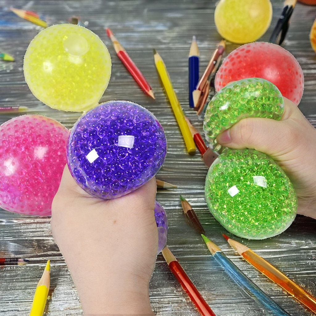 7CM TPR Unisex Water Ball Fidget Squeeze Toy Elasticity Bubble Beads for Kids and Adults Stress Relief Venting Toys