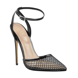 Black Ankle Buckles Women's Dress Shoes Transparent PVC Light Weight Shoes Pointy High Heeled Women Summer <b>Sandals</b> - Product Image 2